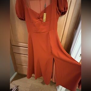 Alexia Admor Gracie Sweetheart Slit Midi Dress